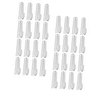 FONDOTIN 50pcs Four-prong Curtain Hooks for Pleated Drapes Drapery Hooks with Enhanced Stability Easy Replacement for Window Door Bathroom Curtains Suitable for Heavy and Pencil Pleat