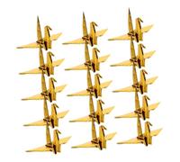 FONDOTIN 50pcs Gold Paper Crane Garland Origami Hanging Mobile for Weddings Holidays Office Spaces DIY Japanese Paper Craft Symbolizing Wishes and Hope