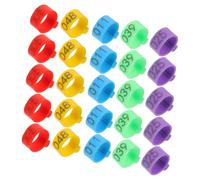 FONDOTIN 50pcs Poultry Leg Marking Rings Reusable Plastic Identification Bands for Chickens Ducks Geese Multi-color Lightweight Smooth Surface Comfortable Foot Bands for Farm Bird Leg