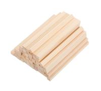 FONDOTIN 50pcs Small Square Wooden Craft Sticks Unfinished Solid Wood Dowels for DIY Projects Home Decor Model Building Smooth Surface Natural Wood