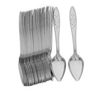 FONDOTIN 50pcs Stainless Steel Parrot Feeding Spoon for Hand-feeding Exotic Birds Lightweight Portable Bird Nursing Scoop for Cockatiels and Peonies Safe Gentle Spoon Head for Precise