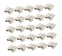 FONDOTIN 50pcs Stainless Steel Solar Cable Clips for Photovoltaic Wiring Frame Double Wire Clamp for Neat Solar Panel Cable Management Easy Install and Removal for Trailers and Boats