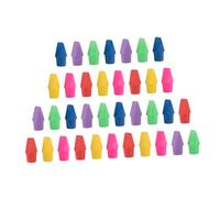 FONDOTIN 50Pcs Tpr Pencil Eraser Caps for Students Soft Protective Pencil Lids Cute Cartoon Design and Easy to Use Extenders for School Supplies