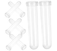 FONDOTIN 50Pcs Transparent Floral Water Tubes Leak Plastic Nutrition Containers for Fresh Flower Preservation and Arrangement