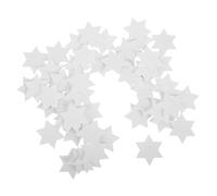 FONDOTIN 50pcs Unfinished Wooden Star Slices Solid Wood Craft Pieces for Halloween Party Favors Small Stars for DIY Decorations and Creative Handcraft Projects
