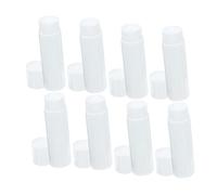 FONDOTIN 50pcs White Empty Lip Balm Tubes Caps 5ml Pp Lipstick Tubes Refillable Containers for Diy Lip Care and Cosmetic Use
