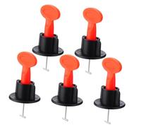 FONDOTIN 51pcs Tile Leveling System Kit Reusable Leveler Locator for Wall and Floor Tile Installation with Spacers and Wedges to Prevent Movement and Reduce Installer Fatigue