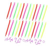 FONDOTIN 52pcs Cold Ironing Spiral Hair Perm Rods Plastic Curling Rods for Braids Hair Rollers