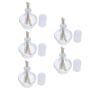 FONDOTIN 5pcs 60ml Glass Alcohol Burner Lamp Thickened Alcohol Lamp for Laboratory Heating for Science Experiments and Home Use