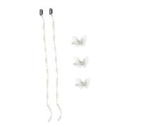 FONDOTIN 5pcs Butterflies Clip Ponytail Headpieces Artificial Pearl Elegant Realistic Hair Accessories for Party Anniversary Create Beautiful Hairstyles and Decorate Hairstyles