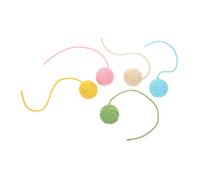 FONDOTIN 5PCS Cat Ball with Tail Replacement for Cat Tree Parts Interactive Sisal Rope Scratching for Multicat Homes Portable Paper Rope Balls Stimulating Hunting Instincts and Protecting