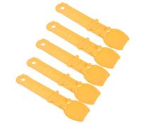 FONDOTIN 5pcs Cat Treat Squeeze Spoon Lickable Dispenser for Wet Food Puree Plastic Feeding Tool Ergonomic Design Easy to Clean Cat Strip Feeder Spoon