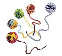 FONDOTIN 5Pcs Colorful Woolen Yarn Cat Balls Durable Bite Resistant Kitten Plaything for Indoor Cats Fun Sensory Training and Loneliness Relief Household Pet Supply