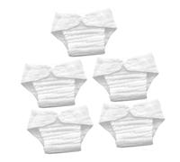 FONDOTIN 5pcs Cotton Nappy Inserts, Reusable Absorbent Cloth Diaper Liners for Baby and Toddlers, White, Easy to Clean, Daily Wear