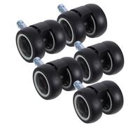 FONDOTIN 5pcs Heavy Duty Silent Office Chair Casters for Hardwood Floors Dual Wheel Swivel Replacement Wheels Fit for Gaming and Computer Chairs Wear Resistant and Easy to Install