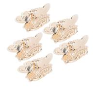 FONDOTIN 5pcs Mini Pearl Claw Hair Clips Small Metal Decorative Hair Claws with Rhinestones for Women Girls Suitable for Everyday Styling and Braiding