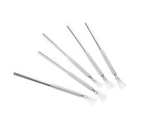 FONDOTIN 5pcs Multi-functional Nail Liner Pens with Stainless Steel Metal Handle Precise Fine Line Drawing for Creative Nail Art Detailing Stylish Pattern for Enhanced Grip Suitable for