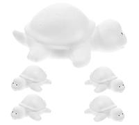 FONDOTIN 5pcs Night Light Small Sea Turtle LED Bedside Lamp with Color Change and Fixed Modes Safe Vinyl Material Decorative Nightlights for Bedroom Nursery and Portable Use