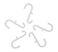 FONDOTIN 5pcs No-Drill Pegboard Hooks White Wall-Mounted Hanging Storage Rack for Garage Workshop Kitchen Partition Pegboard Hangers for Tools Books Sports Equipment Organization