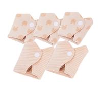 FONDOTIN 5pcs Organic Cotton Reusable Incontinence Pads for Women, Powerful Absorbing Ability and Comfortable Material, for Puerperal Period and Traveling Use, Washable Style