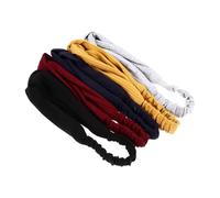 FONDOTIN 5pcs Solid Cross Hairband Elastic Hair Tie Knitted Cotton Women's Headband for Daily Wear