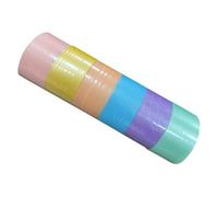 FONDOTIN 6 Rolls Colored Sticky Ball Tapes Self-adhesive DIY Decorative Tape for Stress Relief and Crafting Wide Birthday Lightweight and Portable