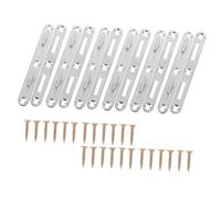FONDOTIN 6 Sets Thickened Bed Rail Hardware with Screws Single Buckle Brackets for Secure Wood Headboard Connection Heavy Duty Bed Frame Fasteners Compatible with Various Types