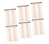 FONDOTIN 6 Sheets Eyebrow Stickers for Women Self-adhesive Hair-like Temporary Brow Decals with Shape Enhancing Design Simulated Eyebrow Tattoo Transfers for and Makeup