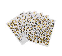 FONDOTIN 6 Sheets Leopard Print Temporary Body Stickers Portable Metallic Transfer Decals for Women Party Decoration Stylish Fake Tattoo Film Transfers