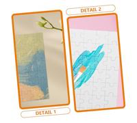 FONDOTIN 6 Sheets Wooden Sublimation Jigsaw Puzzle Boards Rectangle DIY Heat Transfer Craft Pieces for Cognitive Play and Creative Decoration