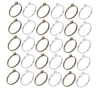 FONDOTIN 60 Pcs Round Hollow Frame Pendants for Resin Charms Sturdy Open Bezels with Protective Borders DIY Jewelry Making Supplies for Necklaces Earrings Bracelets Craft