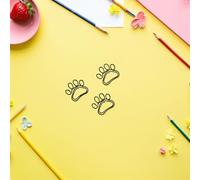 FONDOTIN 60Pcs Black Metal Cat Paw Paper Clips Cute Decorative Paw-Shaped Mini Clips for Office, School, and Work Desk Note Organization