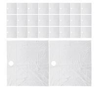 FONDOTIN 60pcs Disposable Beard Shave Catcher Bib for Men Transparent Sink Hair Catchers Easy Cleanup Shower and Bathroom Vanity Hair Collector Prevents Clogged Drains Bulk Pack for