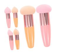FONDOTIN 6pcs Beauty Sponge Makeup Foundation Applicator Multi-round Blender Sponge Soft Makeup Egg Blending Tool for Women Wet and Dry Use for Facial Blending