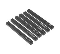 FONDOTIN 6Pcs Compressed Charcoal Sticks Sketching Rods Soft Hard Drawing Supplies for Artists Students Home School Office Use