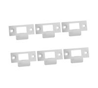 FONDOTIN 6pcs Deadbolt Strike Plates for Storm and Screen Doors Adjustable Door Lock Restorer with Easy Installation for Enhanced Security and Wide Compatibility