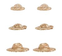 FONDOTIN 6Pcs Decorative Parrot Hat for Parrot Plaything, Easy to Wear Plastic Bird Photography Prop, Country Natural Style, Light Weight for Pets
