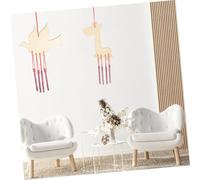 FONDOTIN 6pcs DIY Wooden Wind Chime Craft Kit for Hanging Decoration Premium Wood Material for Garden Patio Home Creative Doodle Painting Activity for Adults