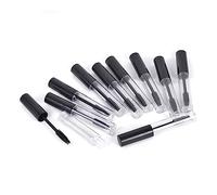 FONDOTIN 6pcs Empty Eyelash Cream Bottle Transparent Eyelash Vial Tube Portable Cosmetic Sample Container with Brush Applicator