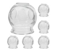 FONDOTIN 6pcs Glass Cupping Cups Set Reusable Facial Body Cupping Cups for Cellulite Reduction