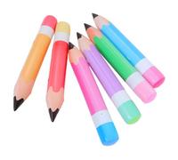 FONDOTIN 6PCS Inflatable Pencil Balloons Bright and Cheerful Back to School Party Decorations Easy to Inflate PVC Hanging Props for Classroom Graduation Photo Booth