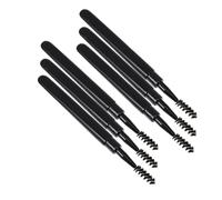 FONDOTIN 6pcs Lash Brush with Cap Portable Mascara Applicator Eyelash Wand for Women Eyebrow Shaper Comb for Natural Lash Curling and Grooming Plastic and Fiber Makeup Brushes