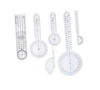 FONDOTIN 6pcs Medical Goniometer Plastic Finger and Spinal Protractors Angle Measurement Tools for Physical Therapy Joint and Range of Motion Assessment