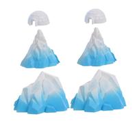 FONDOTIN 6pcs Miniature Arctic Iceberg Ornaments for Home Decor Realistic Resin and Foam Landscape Layout Props Artistic Mountain Display for Bookshelf Aquarium Cake Decoration