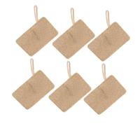 FONDOTIN 6pcs Natural Loofah Sponge Scrubbers for Kitchen Dish Washing Breathable Lightweight Pads with Strong Water Absorption Non-damaging Dual-Sided Cleaning Sponges for Home Use