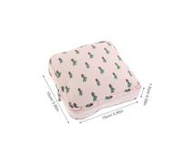 FONDOTIN 6pcs Portable Period Pad Storage Bags for Women Sanitary Napkin Holders with Printed Design Versatile Menstrual Essentials Organizer for School Travel and Everyday Use
