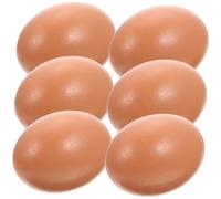 FONDOTIN 6Pcs Realistic Fake Eggs Decorative Foam Models for Photography Props Plastic Craft Eggs for Easter Decoration and Nesting Boxes ’ Set