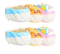 FONDOTIN 6Pcs Shower Cap Cute Cartoon Design for Boys and Reusable Elastic Bath Bonnets Lightweight Hair Covers for and Face Washing