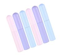 FONDOTIN 6pcs Silicone Lip Brush and Lip Applicator Set Covers in Pink Purple and Blue for Makeup