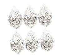 FONDOTIN 6Pcs Silver Metal Leaf Pendant Charms for DIY Jewelry Making Unique Fashion Charms for Bracelets Necklaces Craft Supplies for Accessories